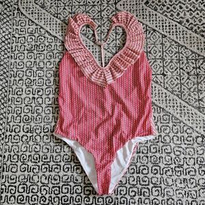 Tularosa Maisie One-Piece Swimsuit Size Large in Red